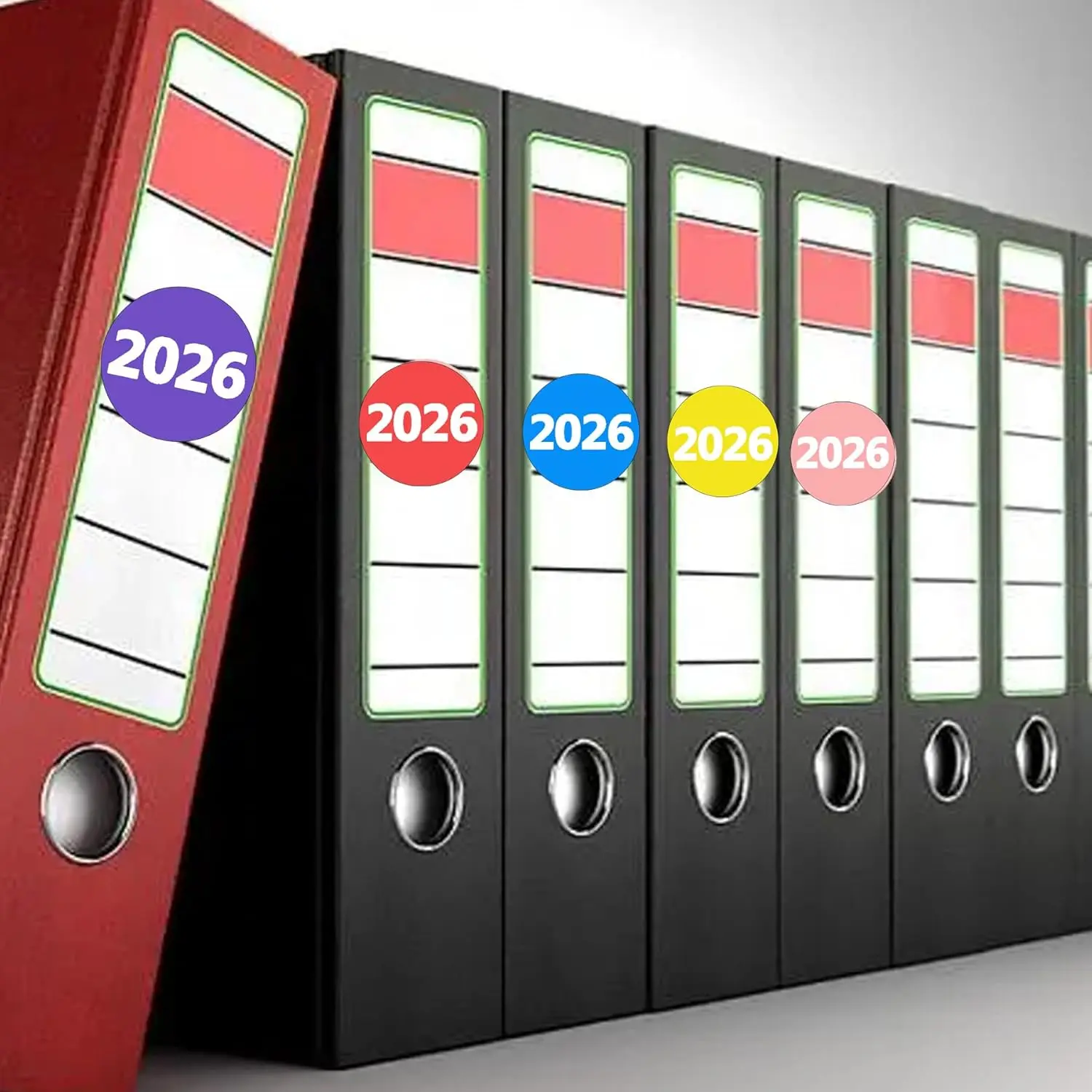 2026 Year Stickers 1 Inch Circle Dot Stickers Color Coded Filing Labels for Book Keeping, File Folder Organization Labels 500
