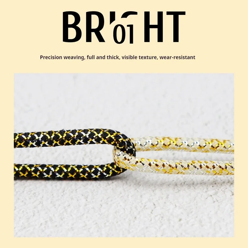 1 زوج الذهب سلك أربطة الحذاء المستديرة للأحذية الرياضية حذاء كاجوال جودة عالية حبل رباط الحذاء كرة السلة إكسسوارات أحذية 120/140/160 سنتيمتر