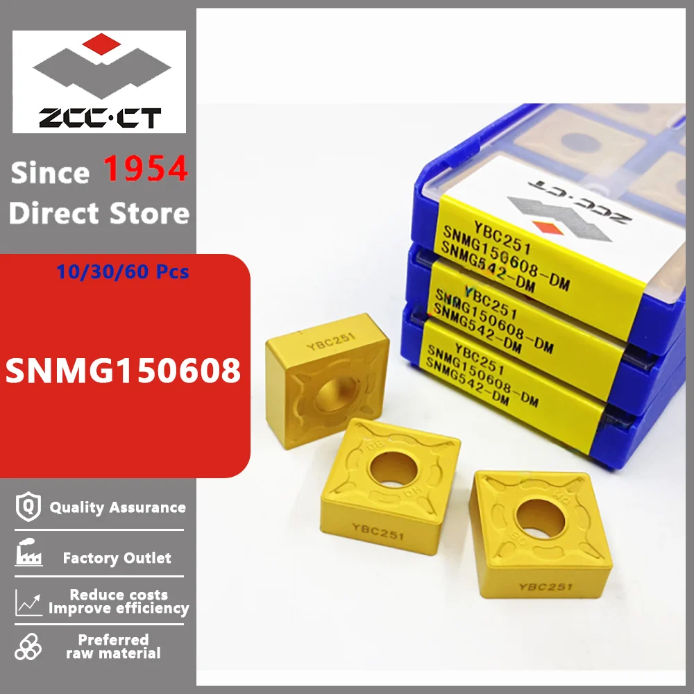 ZCCCT Original SNMG150608 SNMG 150608 Finishing Medium riginal carbide blade turning for steel processing