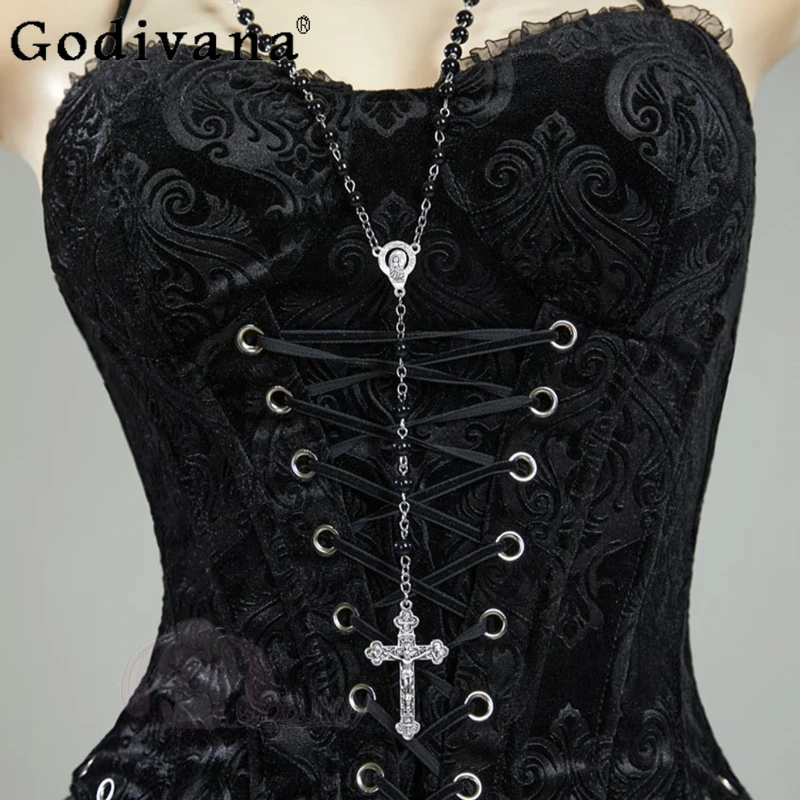 Women's Halloween Party Cosplay Outfit Gothic Subculture Short Skirt Cos Costume Set Female Summer Black Role Play Outfits - Image 5