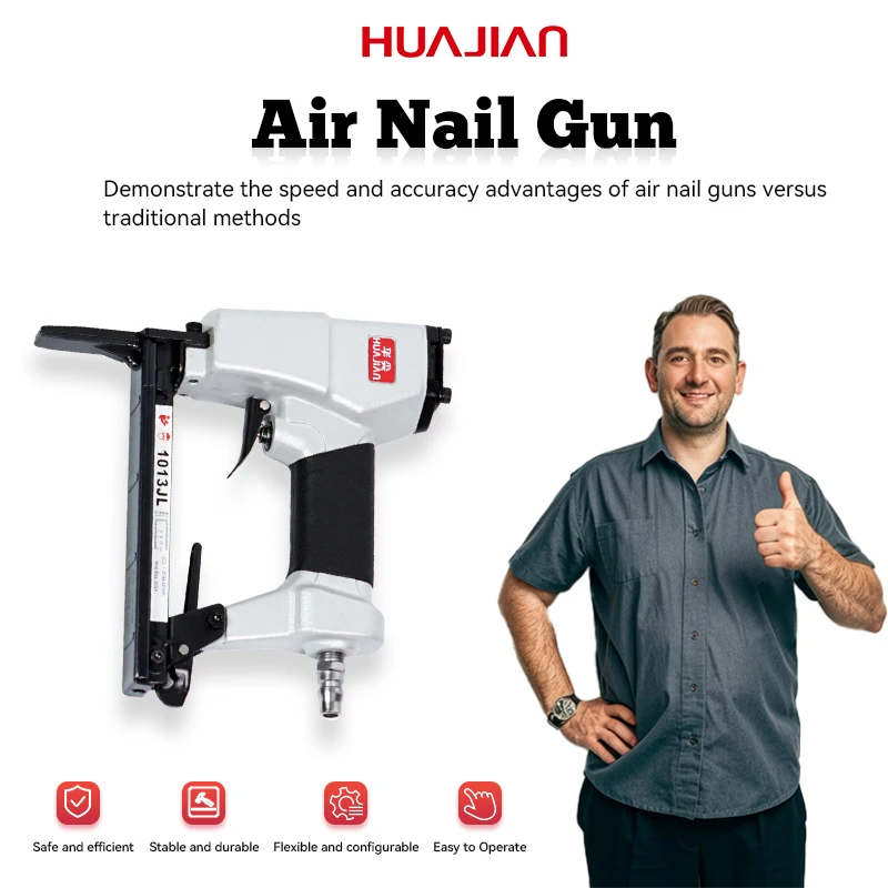 Factory Price 1013JL 6-13mm Staple Nail Gun DIY Sofa Wood Roofing Framing Pneumatic Stapler