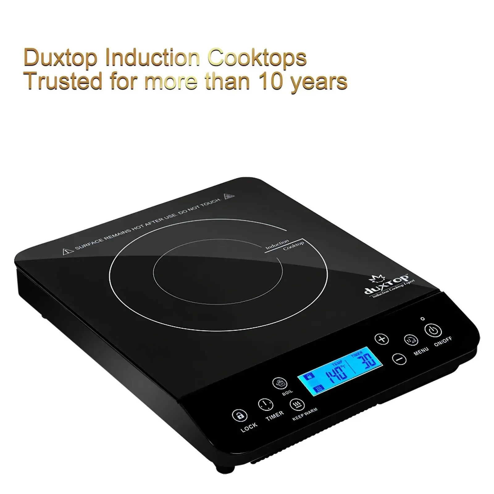 Portable Induction Cooktop, Countertop Burner Induction Hot Plate with LCD Sensor Touch 1800 Watts, Black 9610LS BT-200DZ