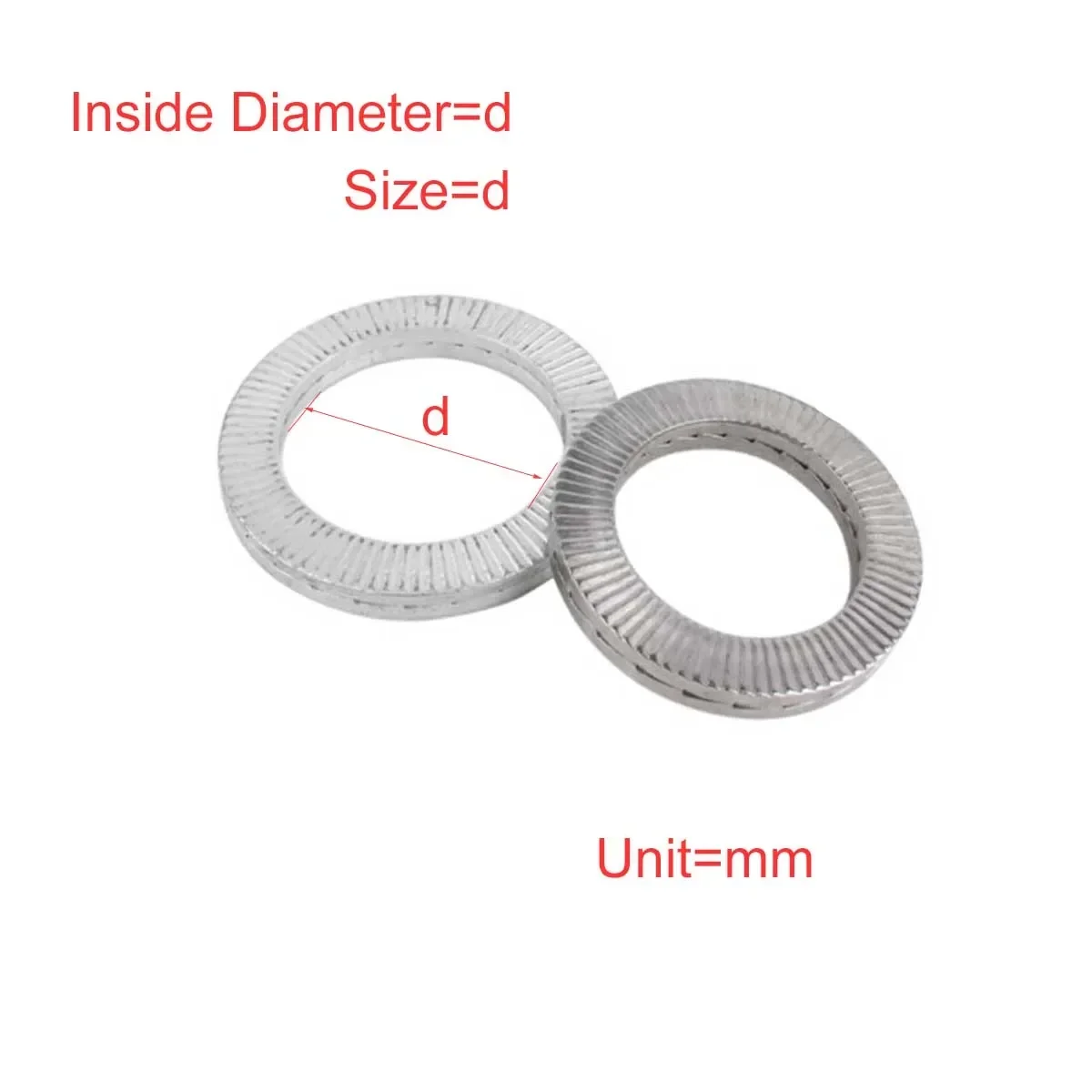 

65 Manganese Dacromet Double Layered Self-Locking Lock Washer M3-42