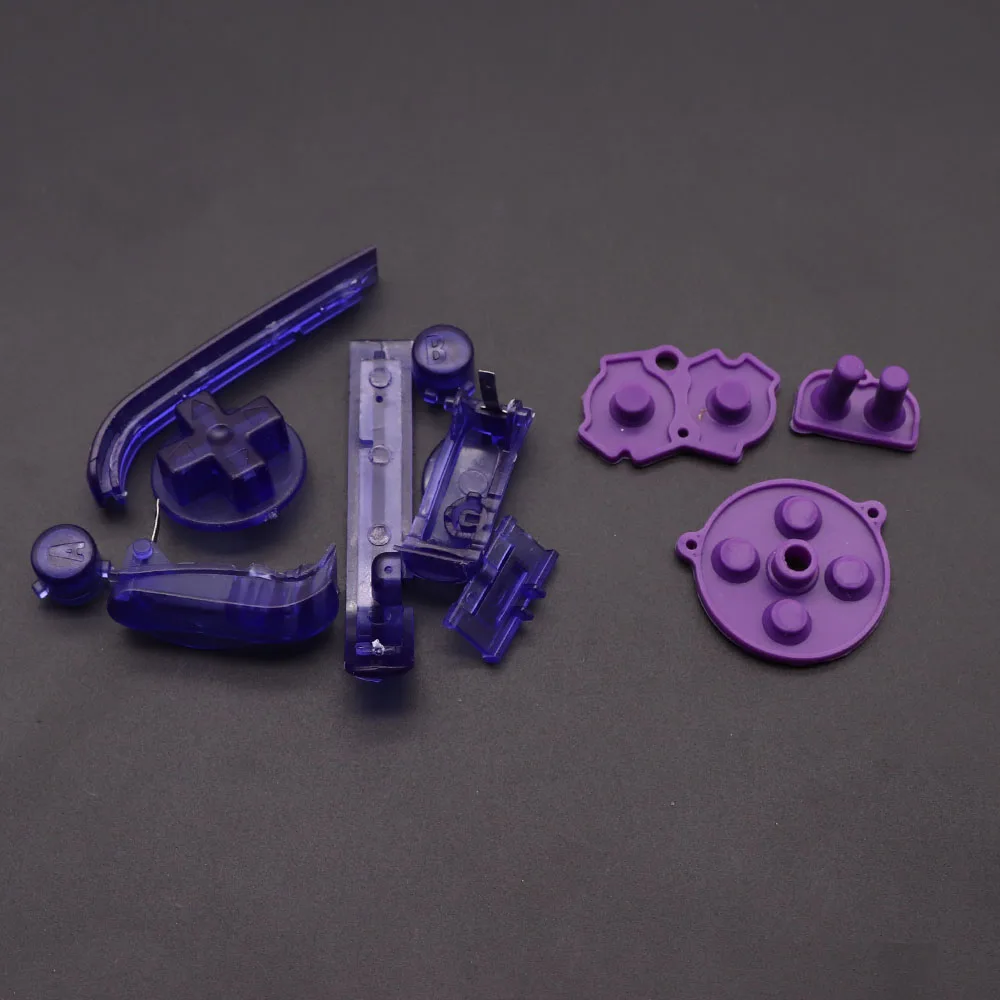 For Gameboy Advance GBA Replacement Plastic D Pads A B Power ON OFF Full Set Button & Conductive Rubber Keypads
