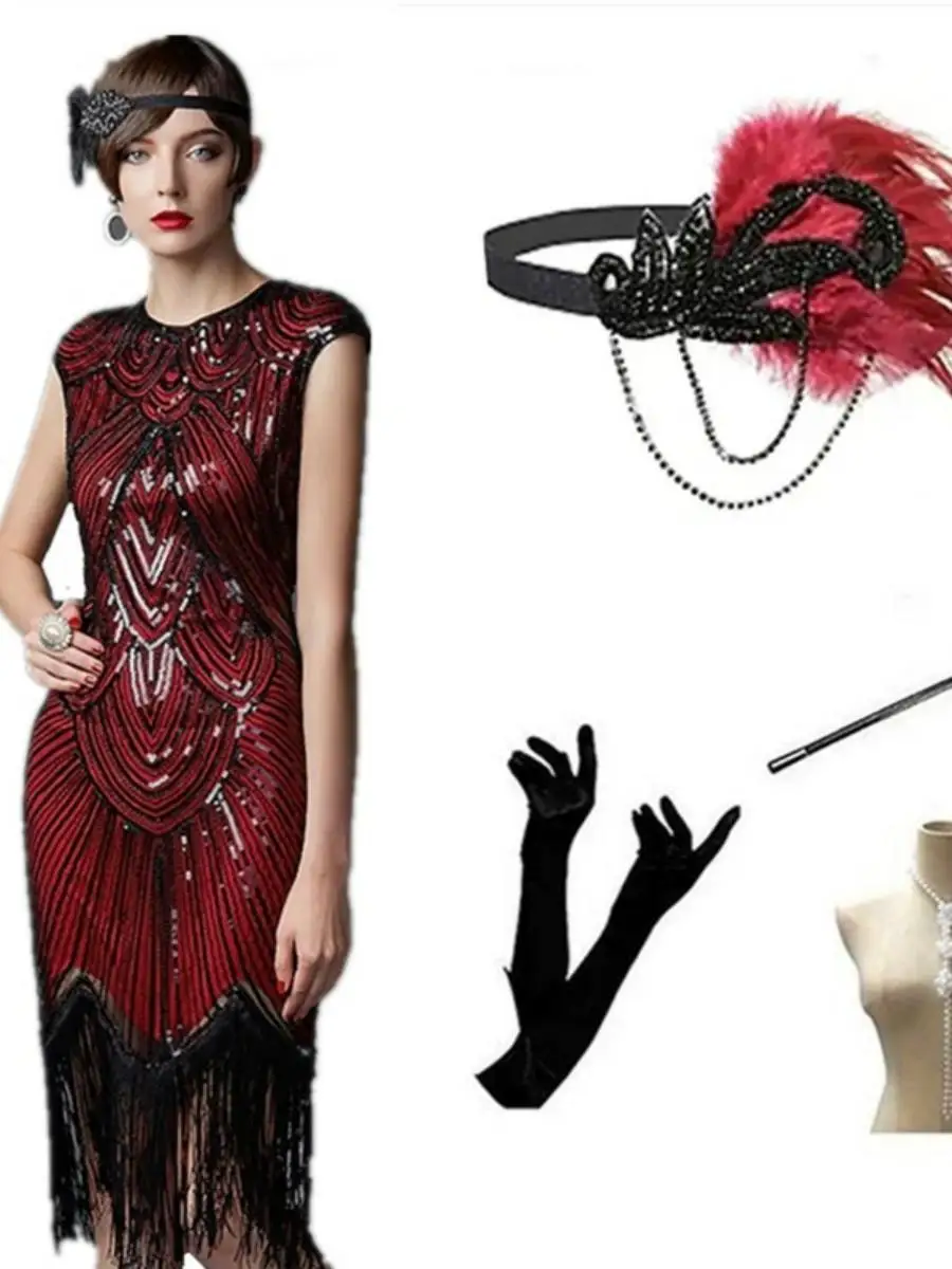 فستان Loween Retro Sequin Dr للسيدات Faion 920S فستان Par Ensemble ort تنورة واسعة Sle No Sve تصميم متوسط الخصر