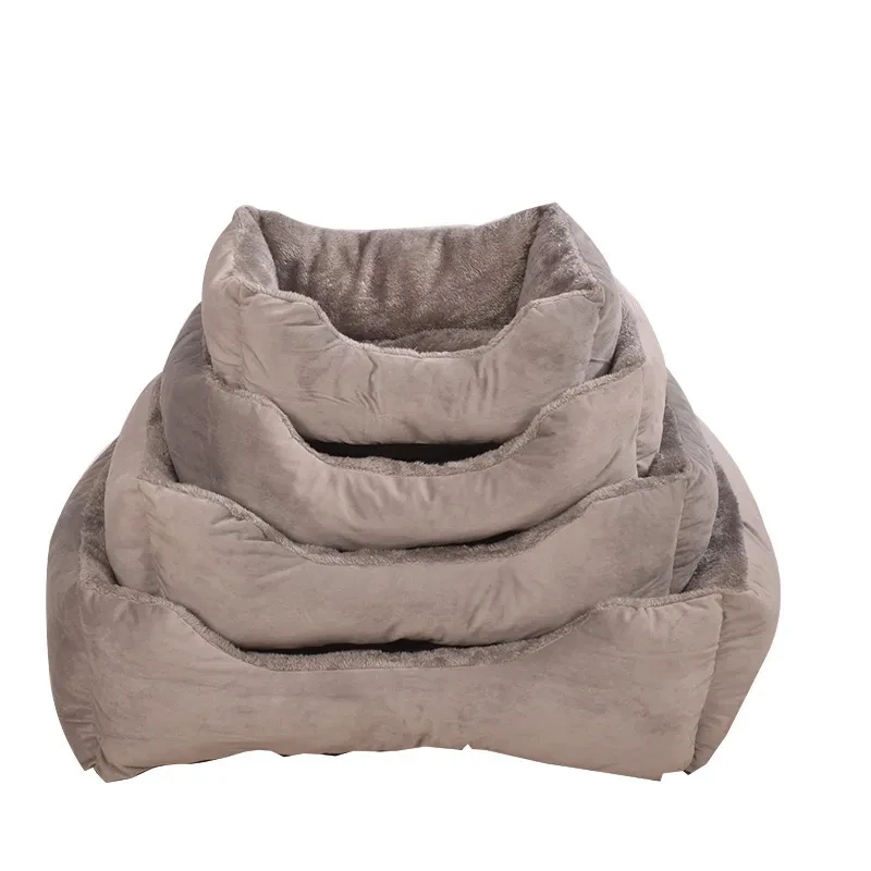 Dog Cat Pet Square Plush Kennel Medium Small Dog Sofa Bed Cushion Winter Warm Pet Sleeping Sofa Beds Mat Pet Product