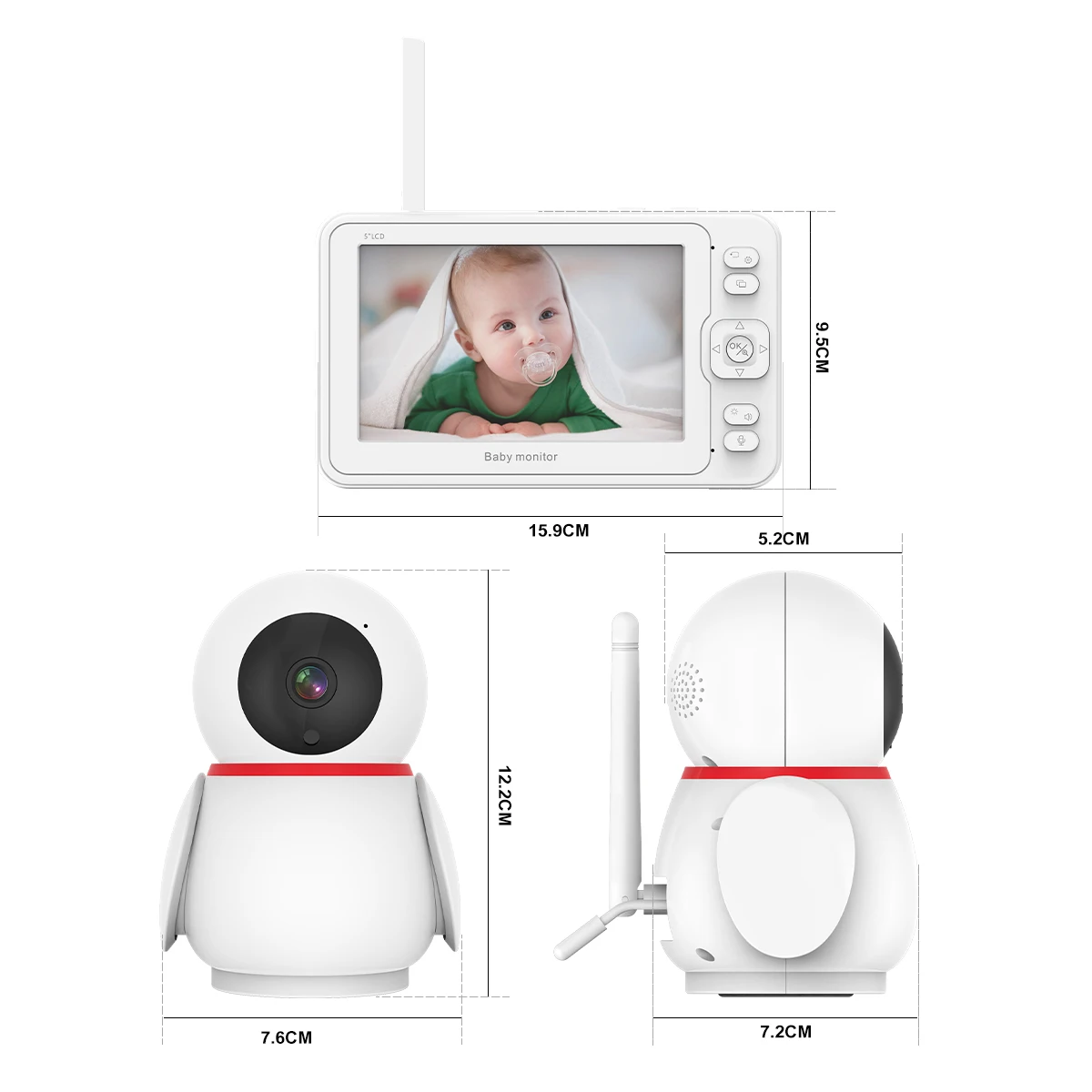 1080P Wifi Wireless Baby Sleep Breathing Monitor Camera Oem Night Vision Two Ways Audio Baby Monitor Camera