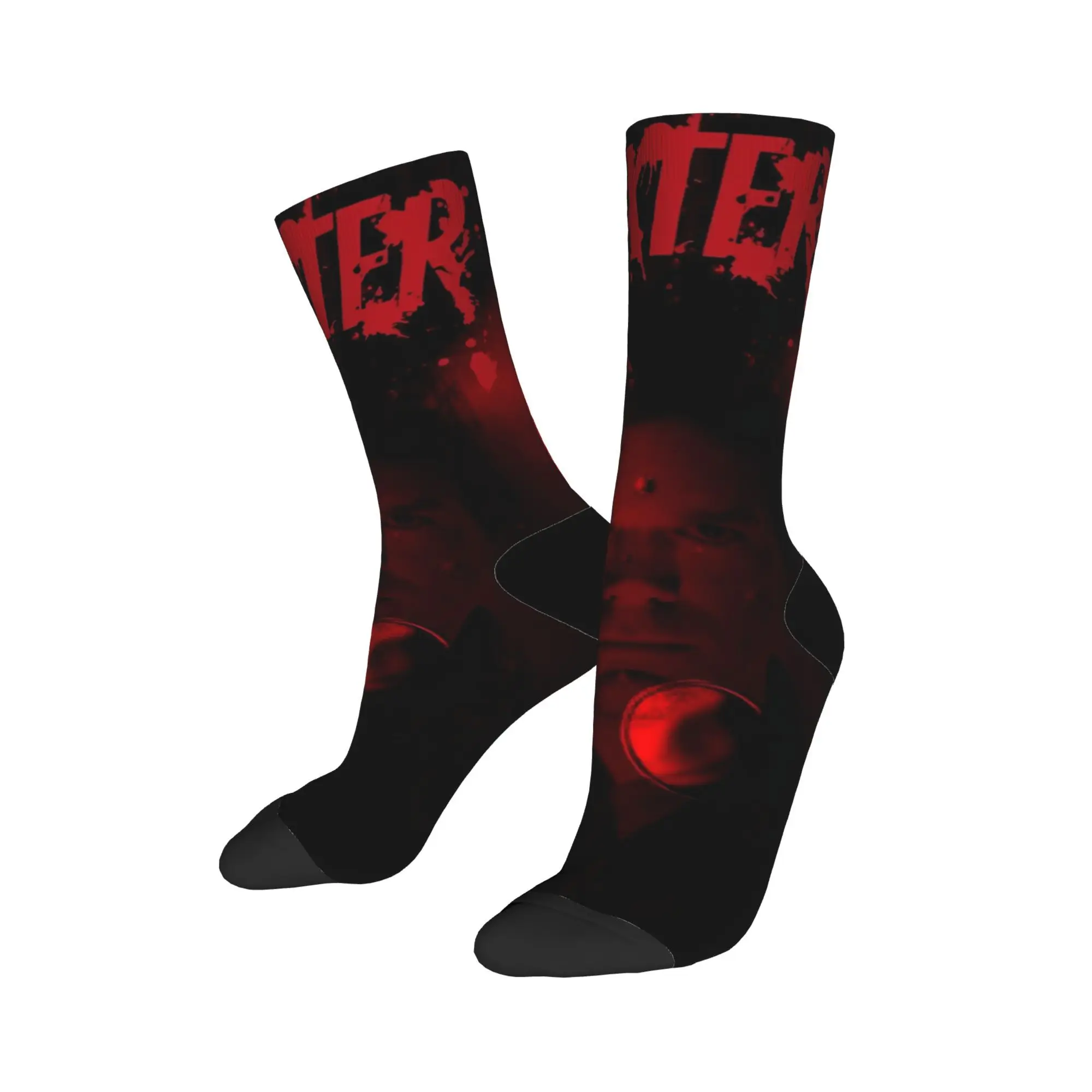 Fashion Male Men Socks Casual Dexter Morgan TV Sock Polyester  Blood Never Lies Women Stockings Spring Summer Autumn Winter