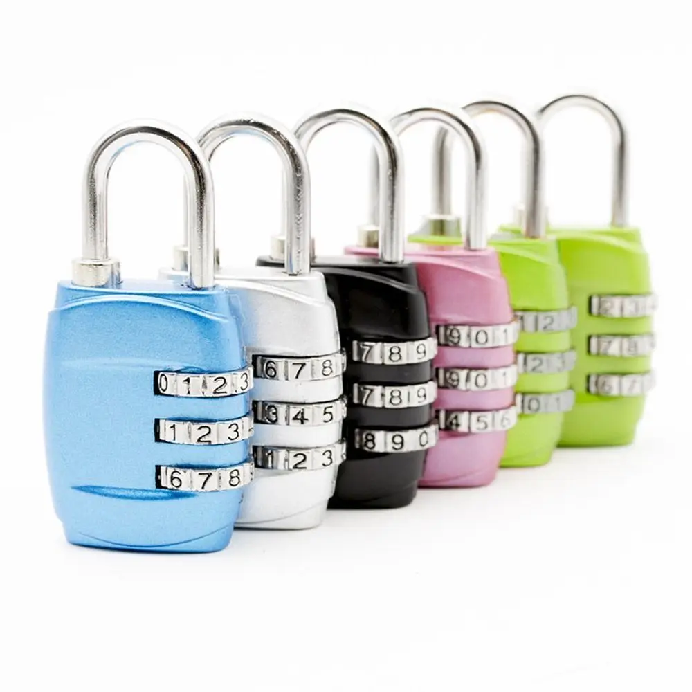 Anti-theft Hardware Accessories Window Door Baggage Combination Padlock 3-digit Number Password Lock Padlock