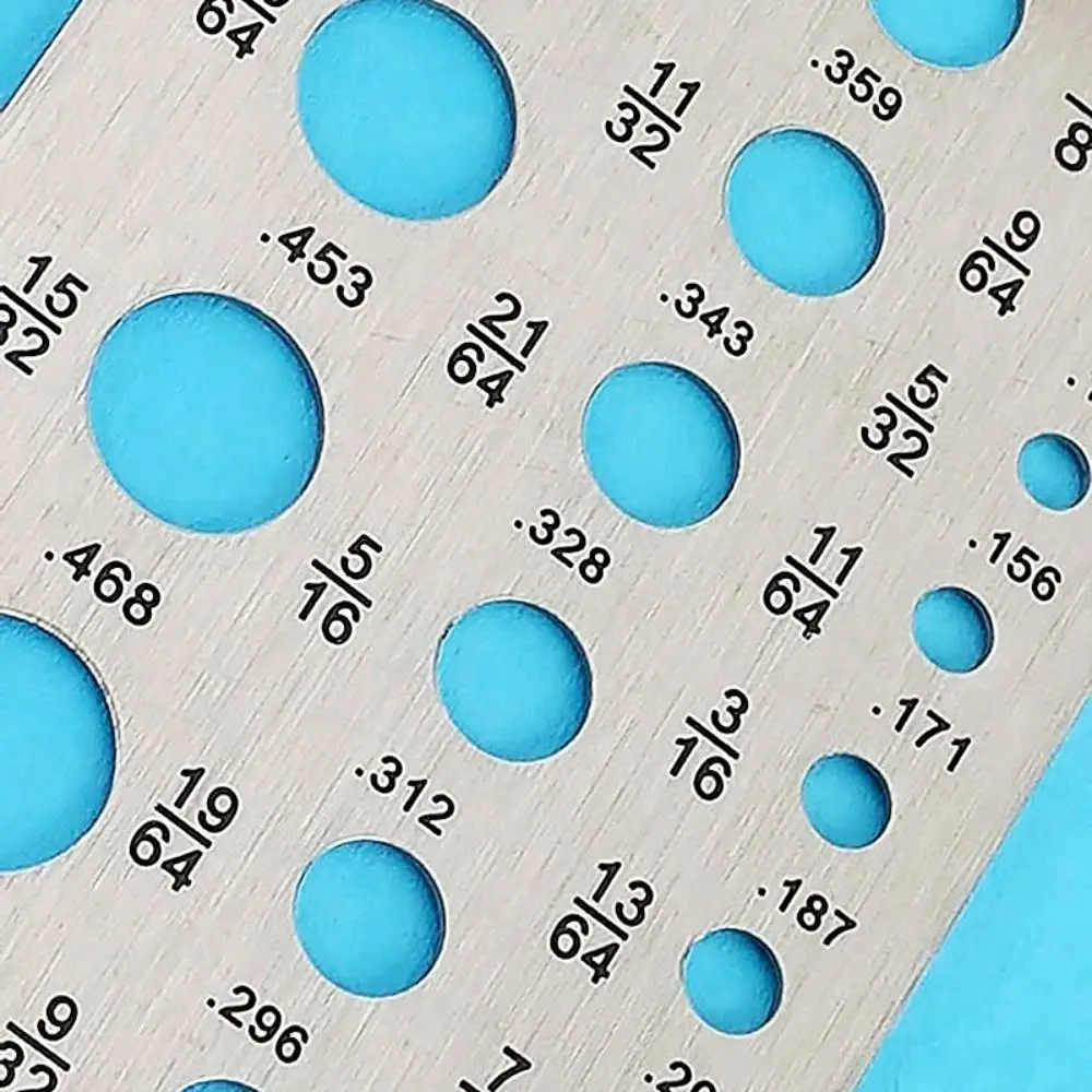 

29 Holes Drill Gauge Hanging Hole Design Bolt Wire Drill Template Sturdy Bit Pattern Drill Bit Checker Plate