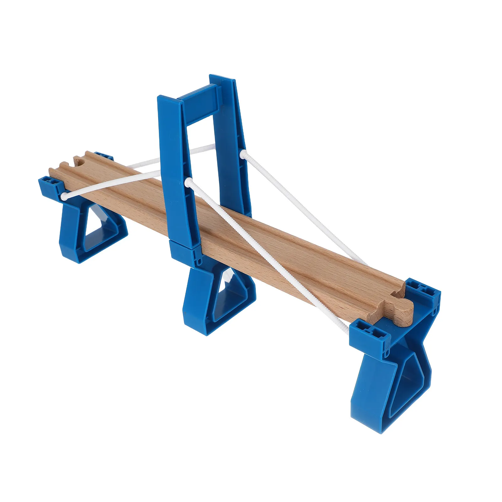 Wooden Train Bridge Connector Compatible with Kids Train Track Parts Railway Bridge Accessory for Interactive Track Scenery