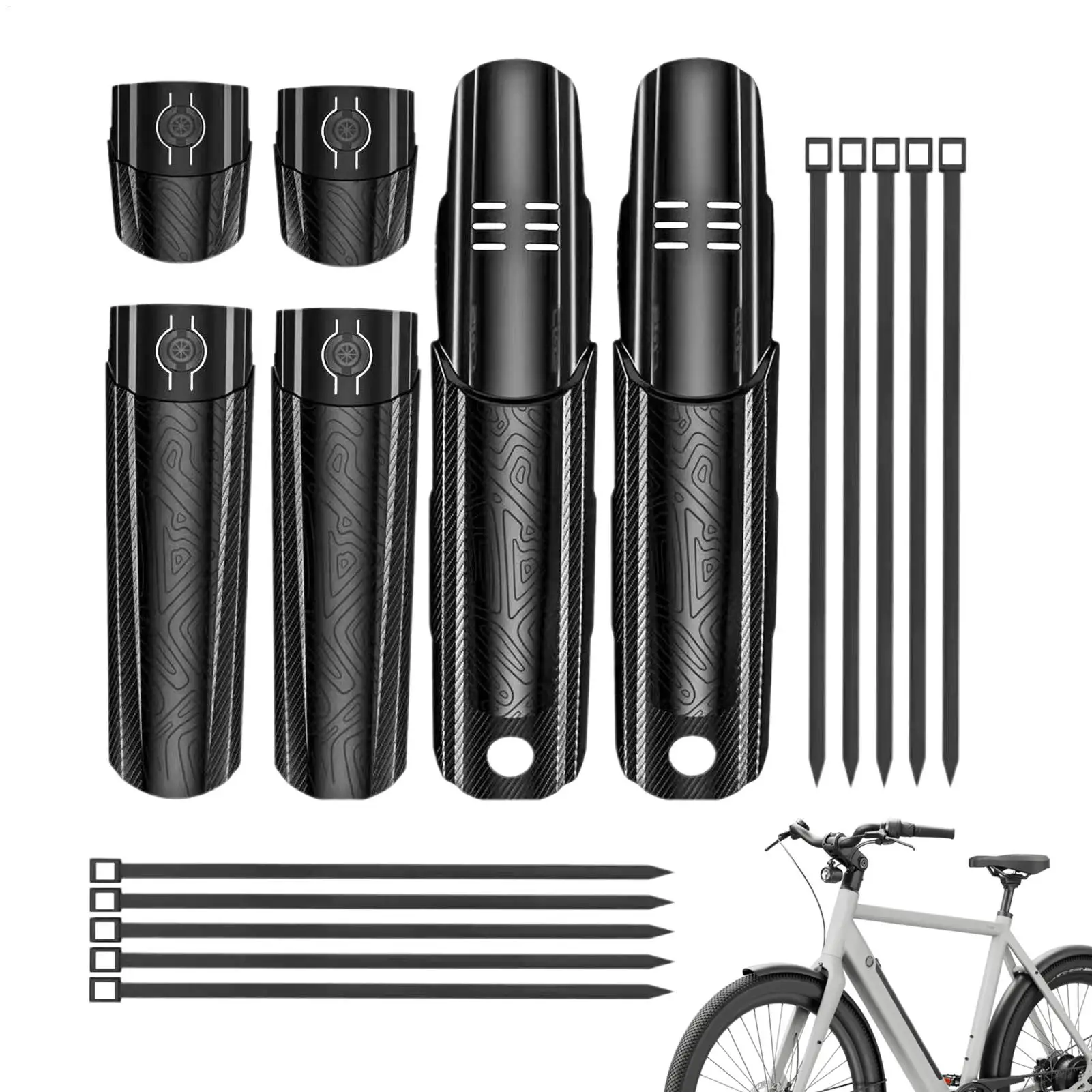

Universal Bike Fenders Set Full Coverage Front & Rear Mudguards Easy Install Mud Guard For Mountain Road City & Electric Bikes