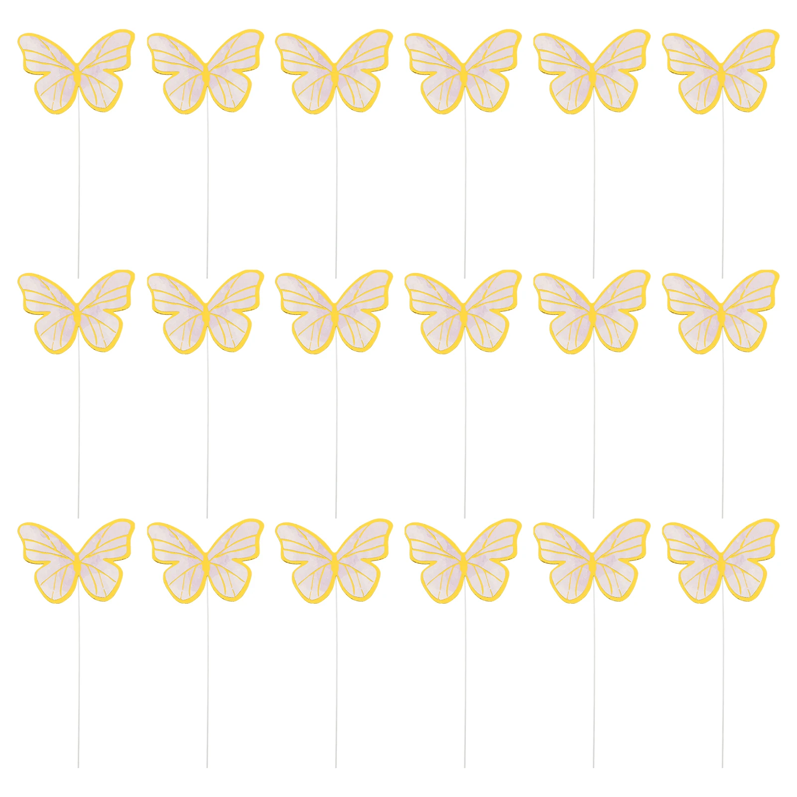 

10 Sets Cake Insert Decorative Flowers Cupcake Topper Wedding Decorative Cake Decor Food Grade Material Practical