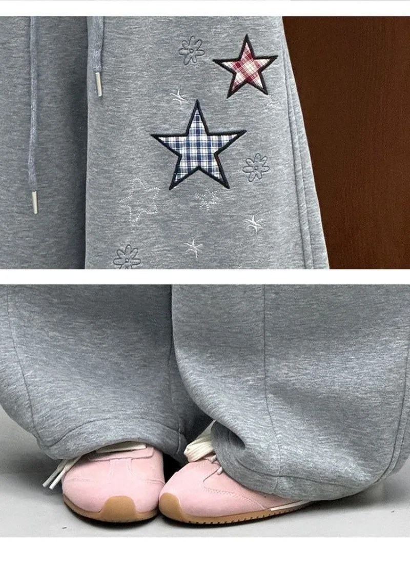 Kinder Mädchen Herbst Jogginghose UNITIM Teenager Mädchen Sternenmuster Lässige Sporthose Locker Sitzend mit Elastischem Bund 4-14 Jahre Junior Mädchen Hosen – Detail 24