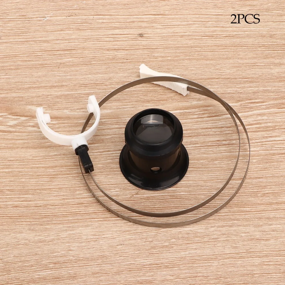 2Pcs Plastic Watch Repair Loupe Black 3.6*3.2cm Watch Repairing Tool Eye Loupe Magnifier for 3X For Electronics Maintenance