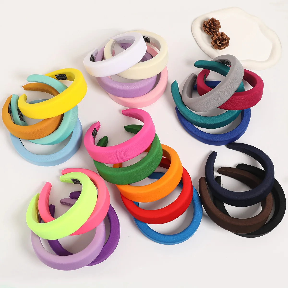 New Fashion Padded Headbands for Women Wide Bezel Hairbands Girls Sponge Thick Non-Slip Hairband Fashion Hair Accessories