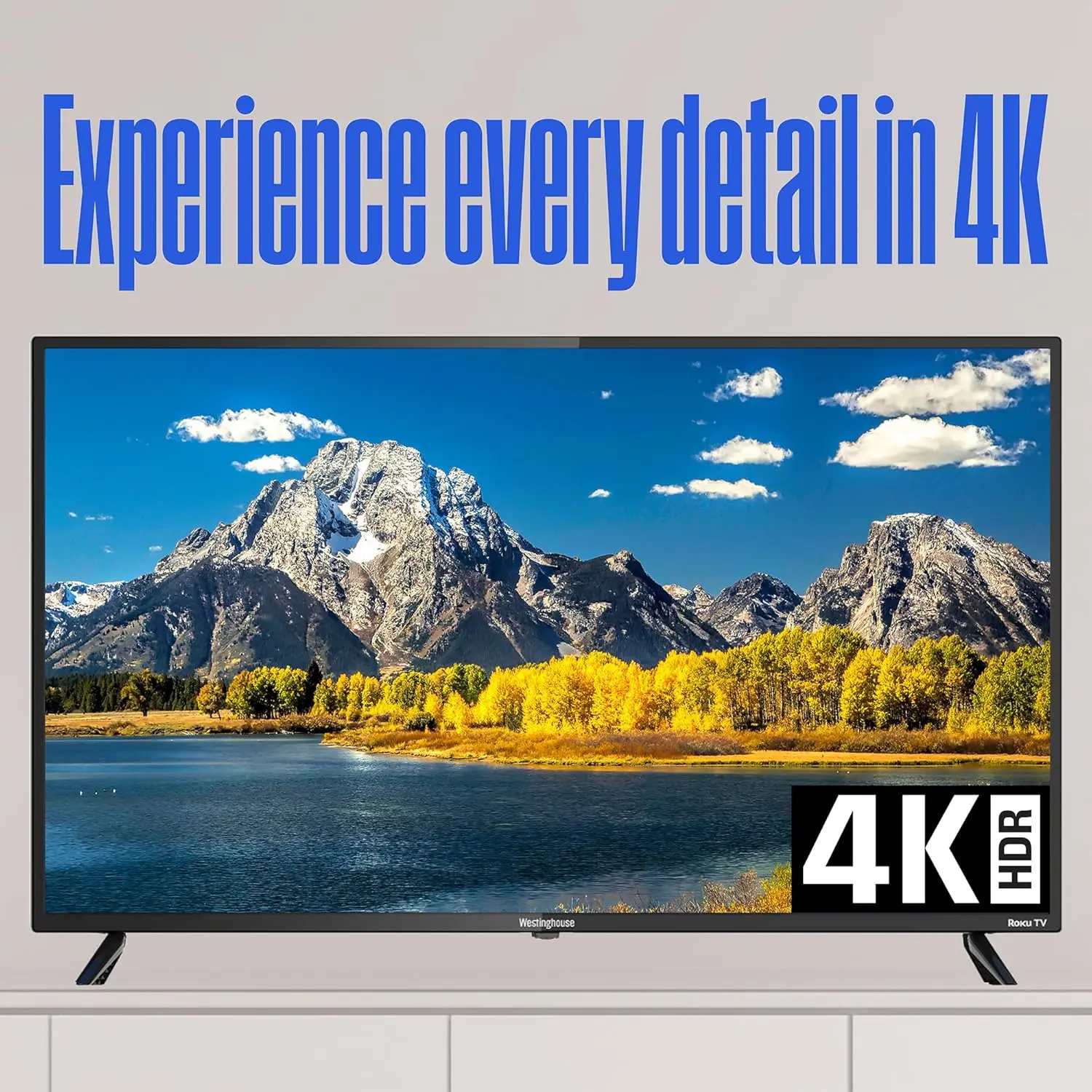 TV - 50 Inch Smart TV, 4K UHD LED TV with Wi-Fi Connectivity and Mobile App, Flat Screen TV Compatible with Ap