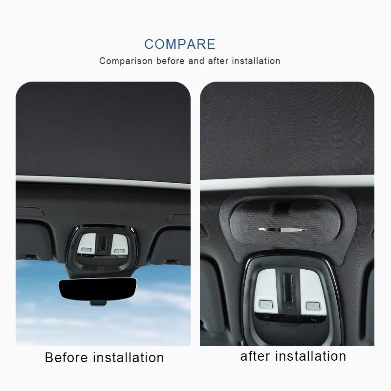 Für Volvo XC60 XC90 S60 S90 V90 Auto-Brillenetui 2018-2026 Dach-Brillenhalter Sonnenbrillen-Aufbewahrung Innenraum – Detail 2