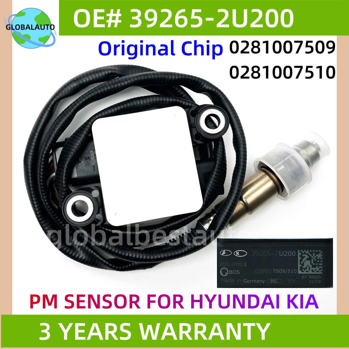

Particulate Matter Sensor OEM 39265-2U200 For Hyundai Tucson 2018-2020 Kia Sportage 2019-2021 392652U200 0281007509 0281007510