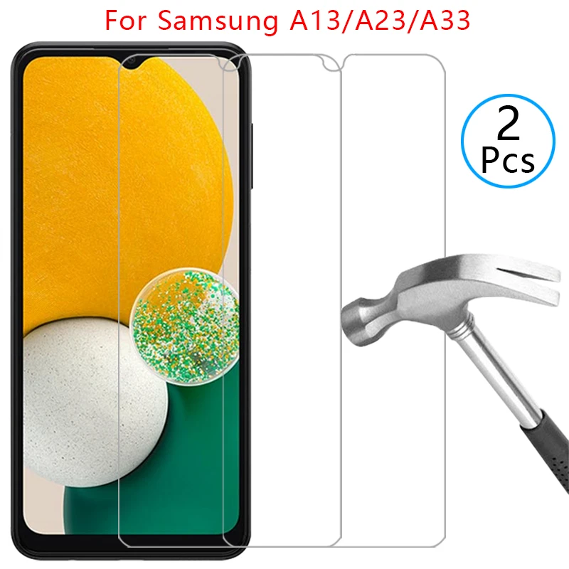 Funda de vidrio templado para Samsung Galaxy A13 A23 A33 4G 5G, carcasa trasera para A13 A23 A33 13A 23A 33A 4G 5G, Samsung A135G A235G A335G