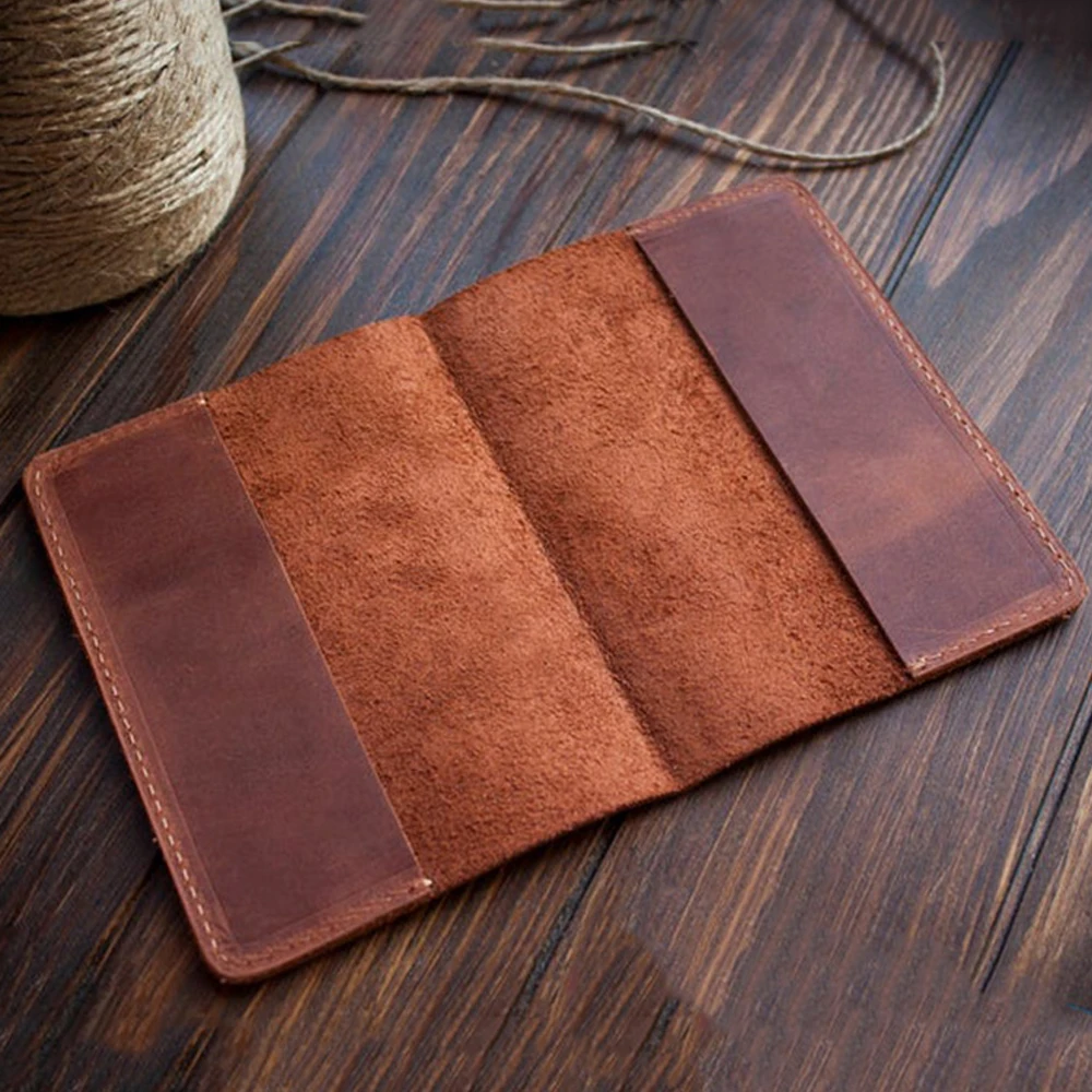 Unisex Genuine Leather RFID Passport Cover Protector Wholesale Plain Business Passport Holder Vacancy Blank Funda Pasaporte