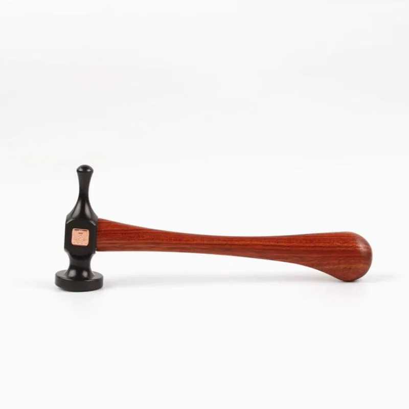 HRC52 55# high carbon steel rosewood handle leather craft stitching hammer gothic ball peen hammer jewelry making tool