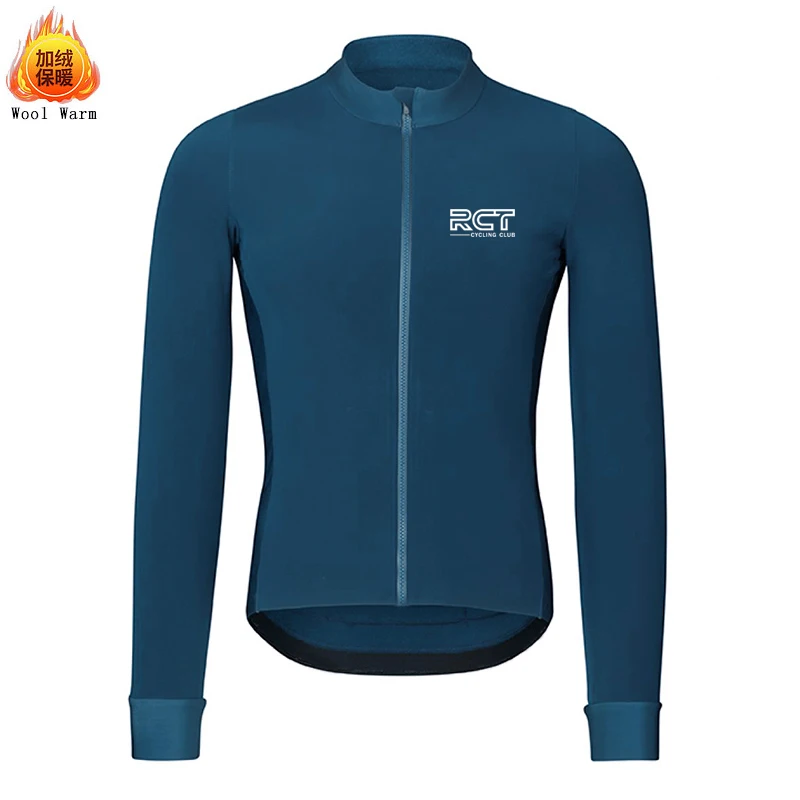 Frankreich RCT Pro Club Winter Thermo Fleece Langarm Rad trikot Männer MTB Fahrrad Bicicleta Invierno Lana Ropa Ciclismo Traje