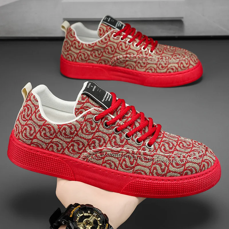 

2025 Viral Men's Fashion Sneakers - Chunky Sole Hong Kong Style Height Boost Breathable Comfortable Daily Commute