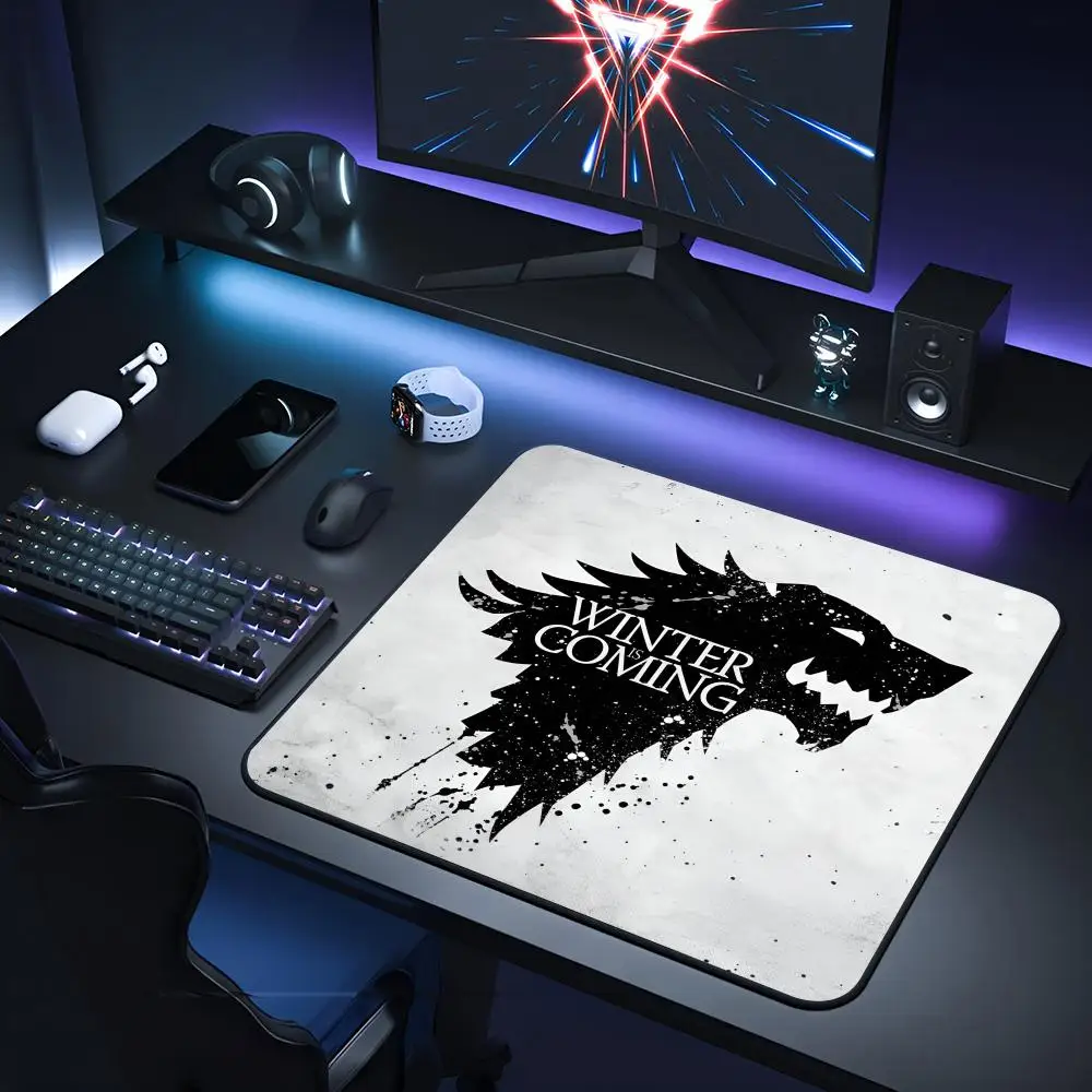 Winter Coming Stark Mouse Pad Gaming Laptops Keyboard Mat Deskmat Pc Accessories Desk Protector Mousepad Gamer Mats Anime Mause