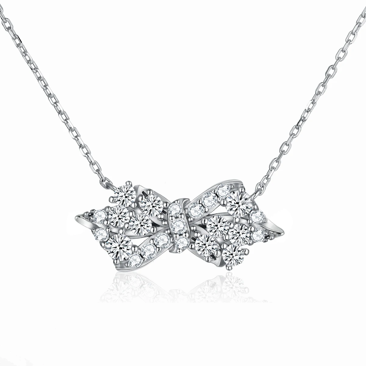 

925 Sterling Silver Shiny Cubic Zirconia CZ Pendant Necklace