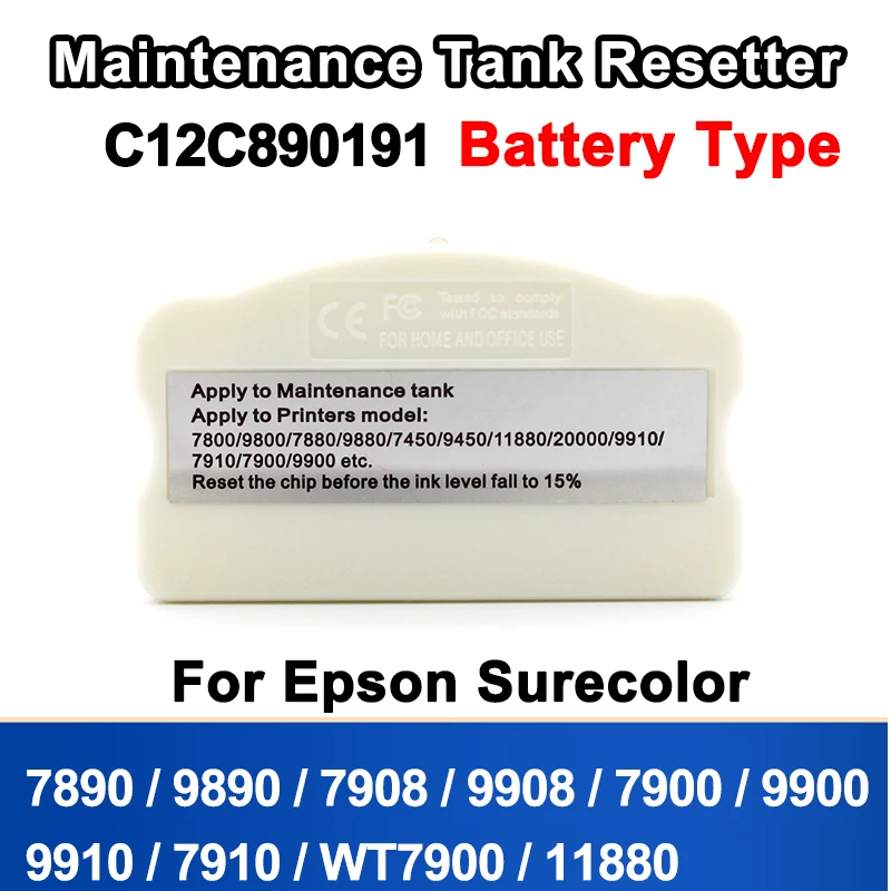 

C12C890191 Maintenance Tank chip Resetter For Epson Stylus Pro 7890 9890 7908 9908 7900 9900 9910 7910 Waste Tank chip Resetter