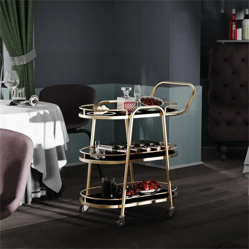 Plant Shelves Tool Storage Cabinet Kitchen Trolley Cart Wheels Fruit Basket Serving Meuble Cuisine Furniture FY20XP