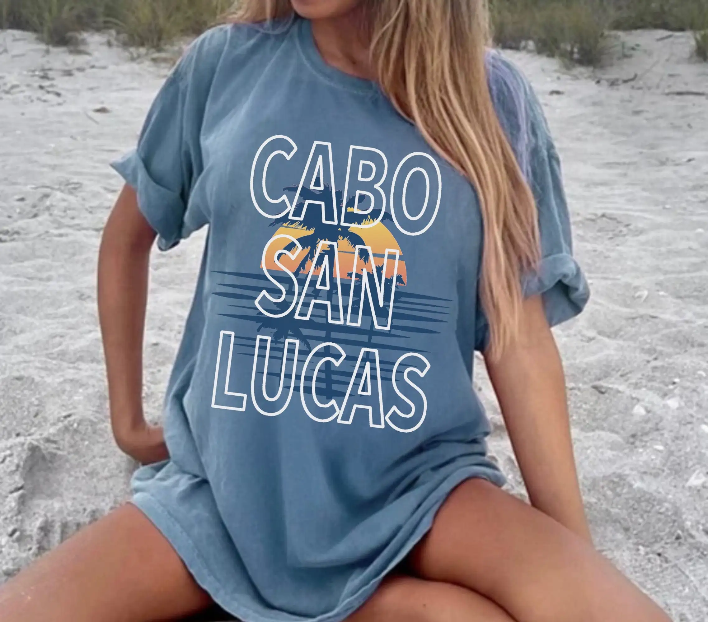 Cabo San Lucas T Shirt Mexico Beach Palm Trees Souvenir Comfort Colors