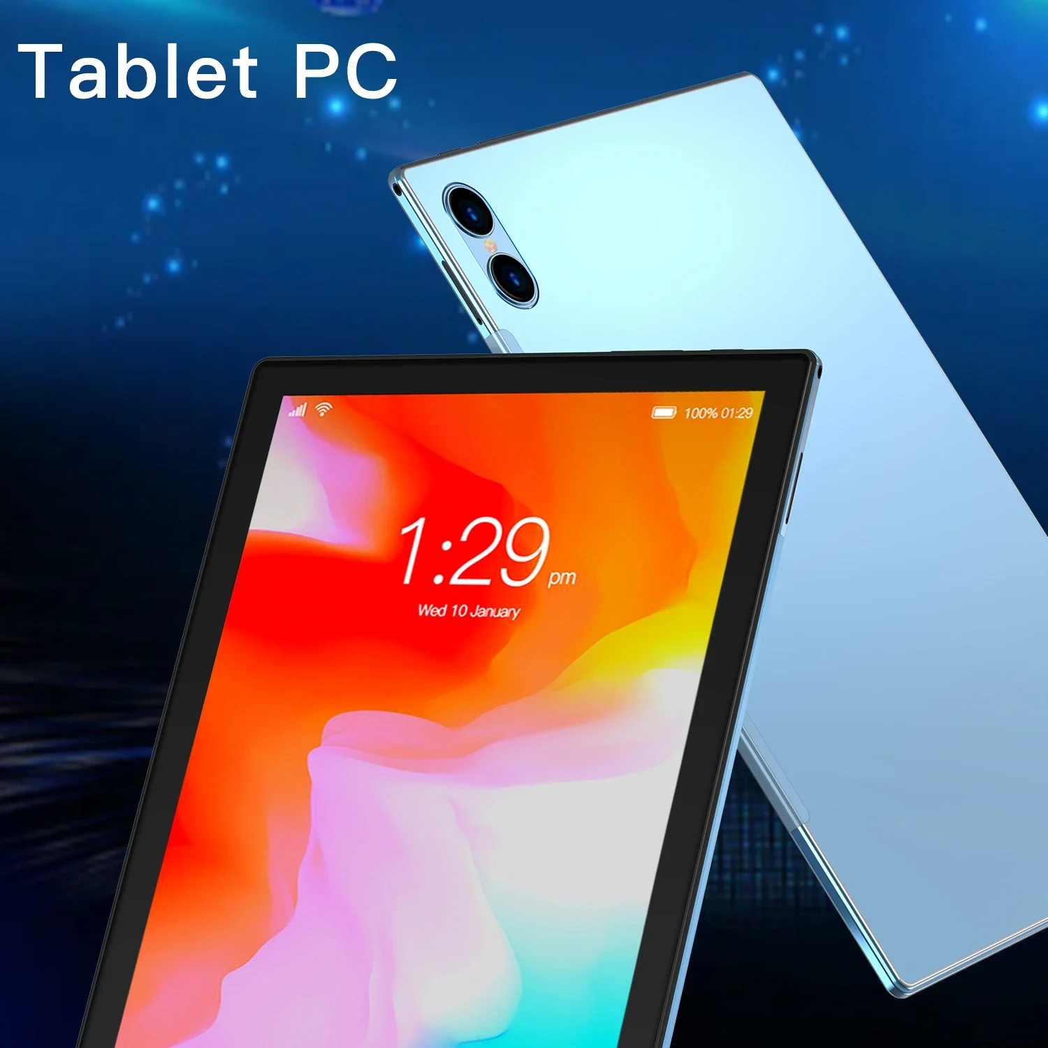 Tablet komputer IPS 4G LTE, Tablet baru 2025 inci Android 10.1 RAM 12GB ROM 12.0 GB WiFi 4G LTE 512