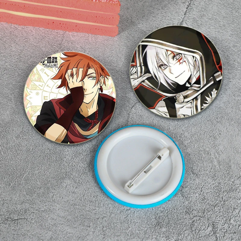 32/44/58mm Anime D.Gray-man Character Badge DIY Button Pins Snap-on Brooches for Bag Clothes Backpack Decoration Gifts