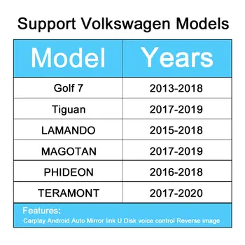 適用於福斯斯柯達明銳A5高爾夫7 Polo帕薩特B8 Mirror Link MIB MIB2的無線CarPlay安卓車載模組盒 8 最佳銷售 福斯高爾夫Plus配件 - №4