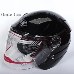 Men's Electric Motorcycle Helmet YOHE 837 3/4 Open Face E-Scooter Motocross Moto Bikber Helmets BIG Len Accessories