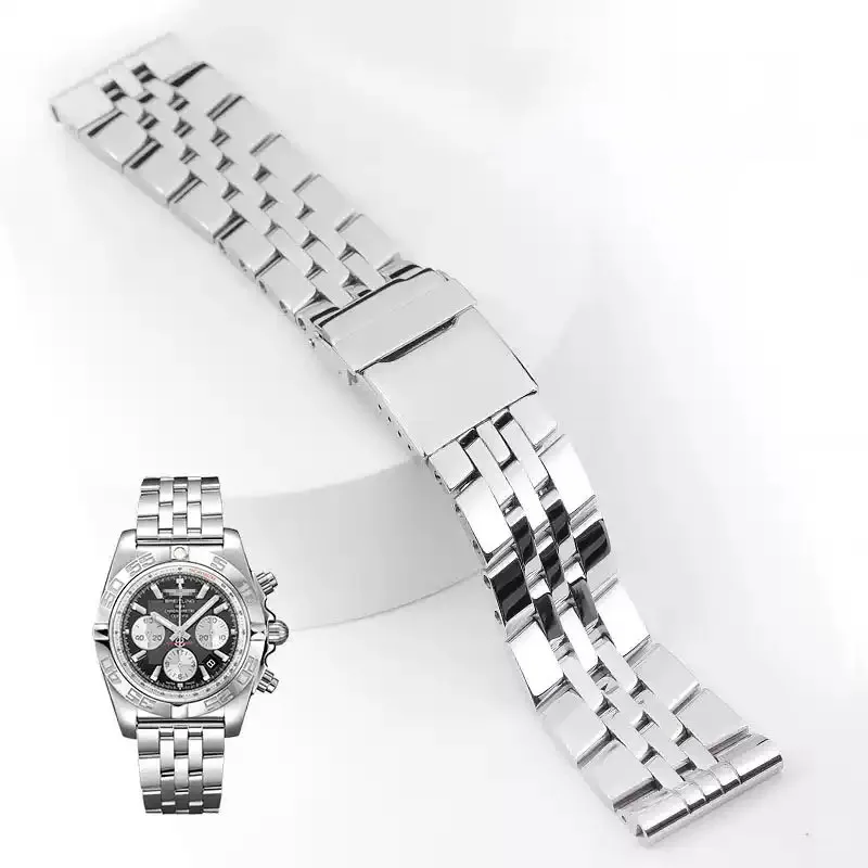 20mm 22mm 24mm Stainless Steel Wristband For Breitling Strap Timing Super Ocean Avenger NAVITIMER Watchband Accessories