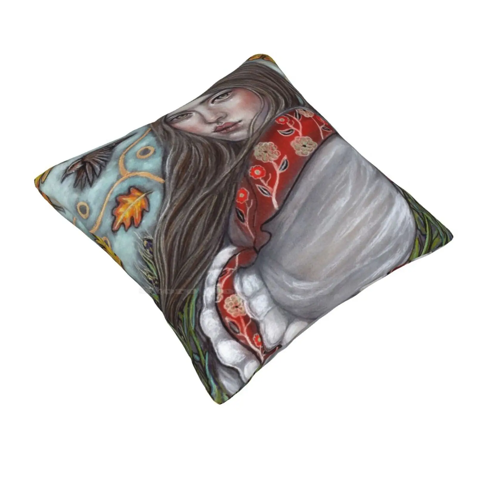 Persephone'S Descent Bedroom Office Hug Pillowcase Persephone Goddess Fall Mabon Autumn Equinox Leaves Pagan Mythology Soft