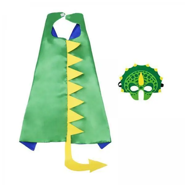 Fancy Dress Dinosaur Costume Cape Mask Halloween Cosplay Accessories for Boys Girls Party Photo Prop Decoration