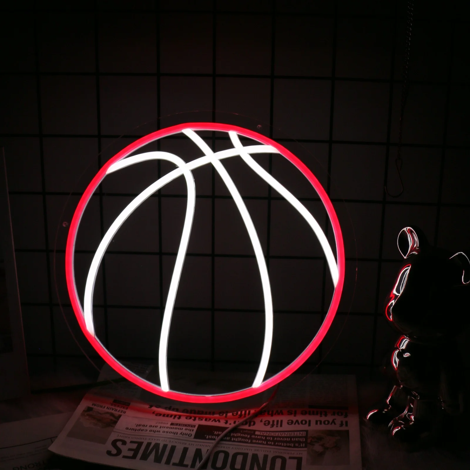 Insegna al neon da basket UponRay-LED per decorazioni murali, insegne al neon sportive per camera, decorazioni per negozi, regali di Natale e compleanno