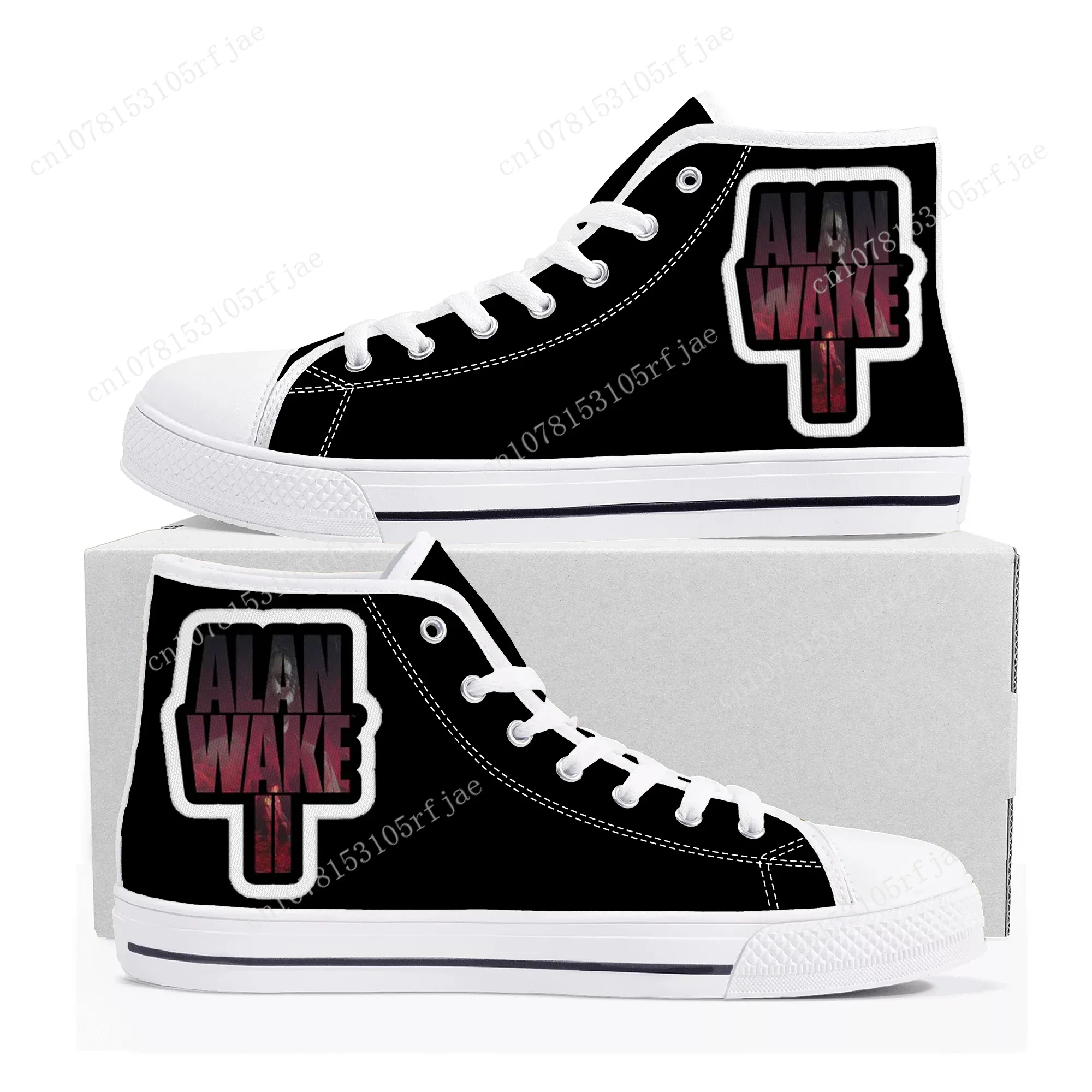 

Alan Wake2 High Top Sneakers Hot 3D Game Mens Womens Teenager Fashion High Quality Canvas Shoes Casual Tailor Made Sneaker