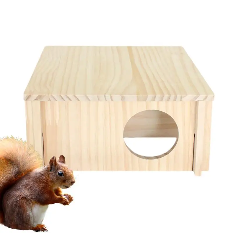 2-Chamber Hamster Multi-chamber Hamster Small Pets Woodland Hideout House Hamsters 2-Room Square Hamster Tunnel Pets House