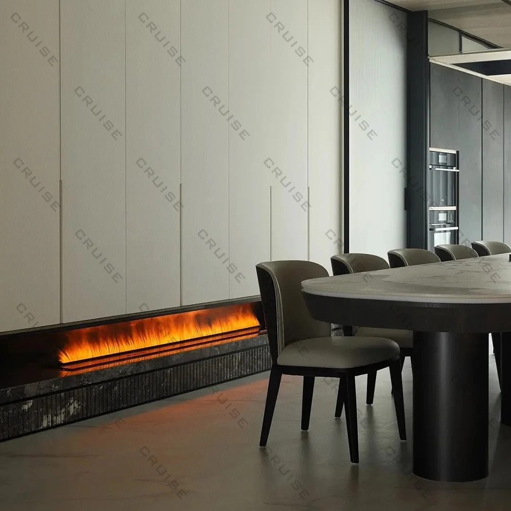 Supersonic Atomization Flame System Mute Intelligent Voice Control Insert 600-3000mm 3d Steam Fireplace Water Vapor