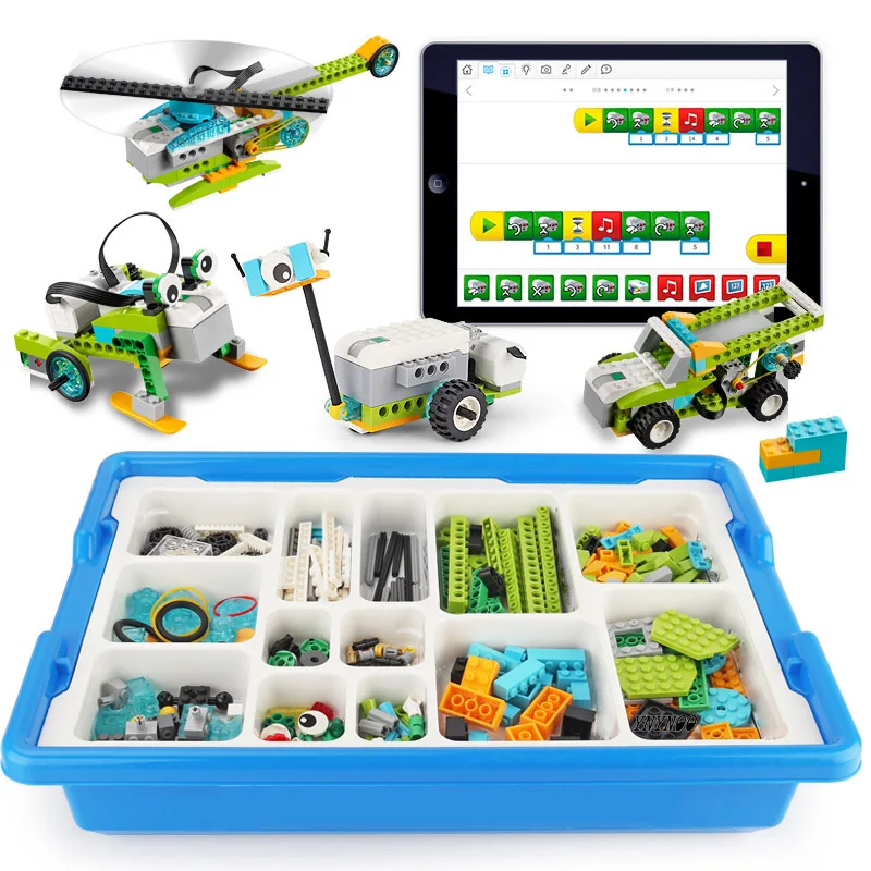 NEW Building Blocks WeDo 2.0 Robotics Construction Motors Sensors Set Compatible Scratch 3.0 Educational Electrics STEAM DIY Toy