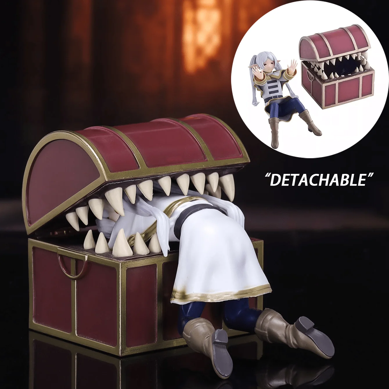 Frieren, Anime-Figur, Anime-Merchandise, Anime-Geschenk für Freunde zum Geburtstag, Anime-Charakter-Statue, Schreibtisch-Dekoration, PC-Schreibtisch-Dekoration, Ramen-Nudelhalter, Sammlerfigur,
