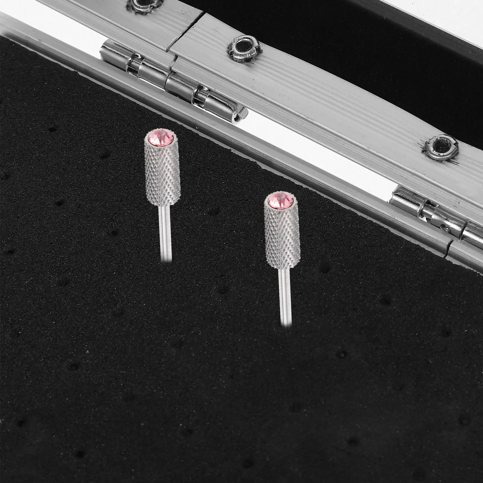 

Nail Drill Bits Storage Case 50 Holes Acrylic Nail Bit Display Holder Portable Organizer for Professional Salon Home Use