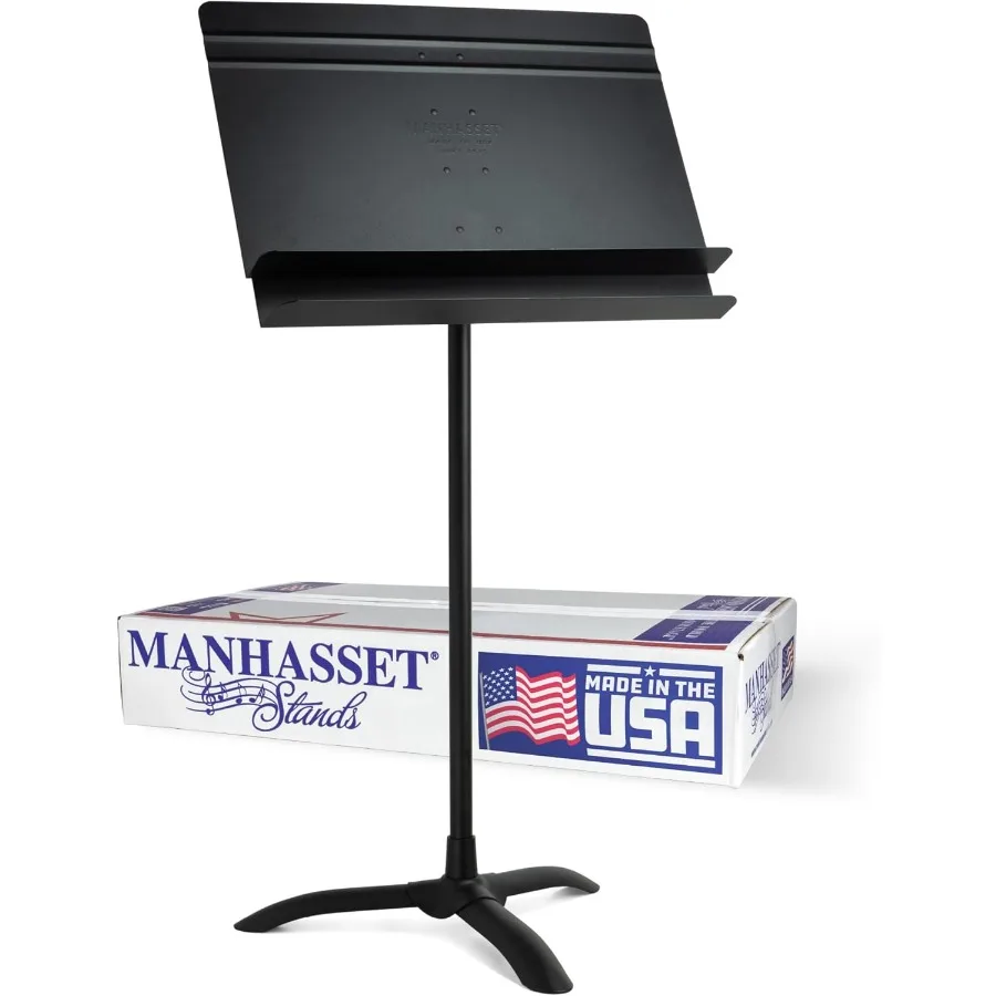 

Manhasset 5001 Orchestral Music Stand for Concerts Aluminum Alloy Black Adjustable Height and Angle Design