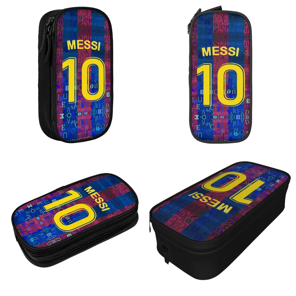 Argentina Number 10 Football Soccer Pencil Case Pen Bag Girl Boy Large Storage Students School Gifts Pencil Box