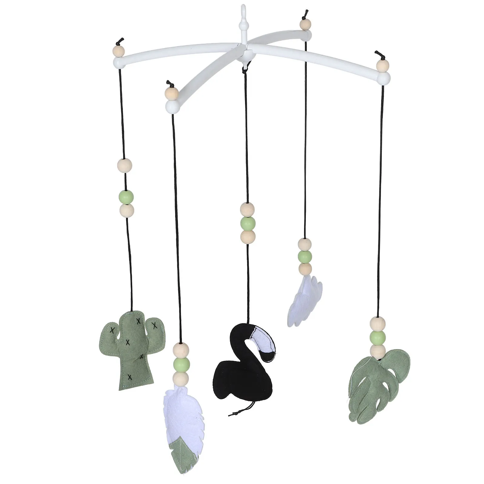 Baby Crib Mobile Boho Nursery Animal Hanging Musical Mobile Baby Bedroom Soother Bed Bell Kids Room Hanging Decor